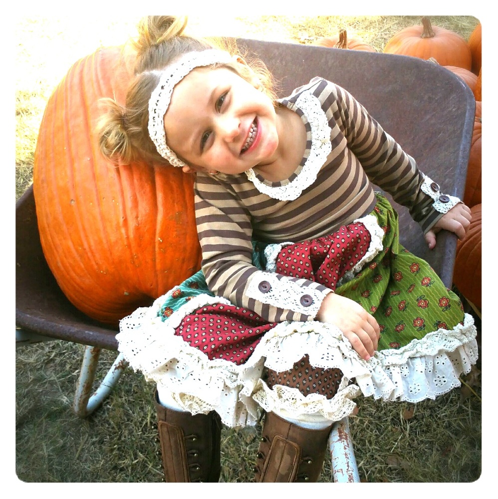 Mustard Pie Dress and leggings